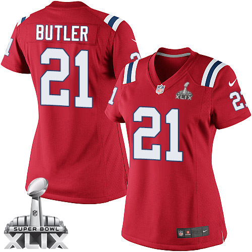 Women's Elite Malcolm Butler Super Bowl XLIX Nike Jersey Red Alternate - #21 NFL New England Patriots